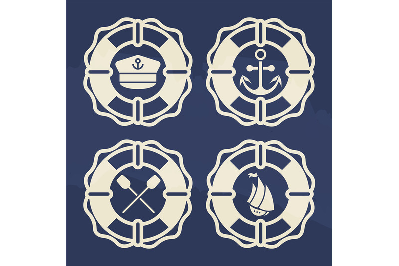 retro-marine-label-set-lifebuoy-with-anchor-boat-paddles-cross-ca