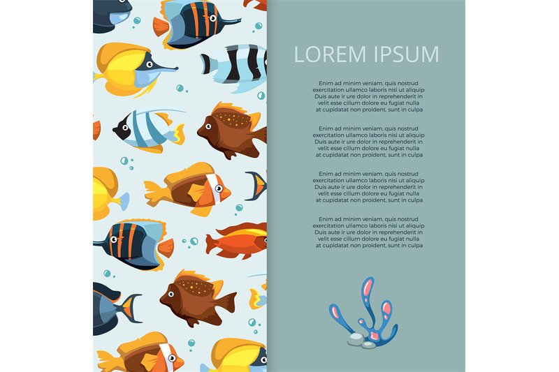 cartoon-bright-aquarium-fish-banner-design