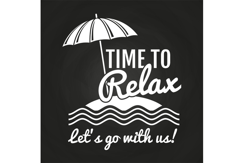 time-to-relax-vector-logo-on-chalkboard