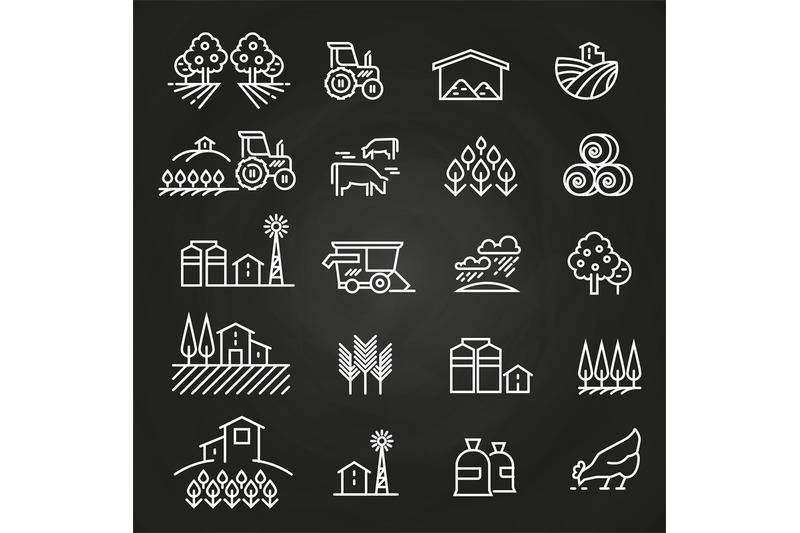 white-farm-icons-and-concepts-on-blackboard