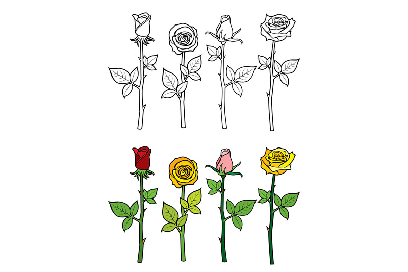 hand-drawn-rose-coloring-page
