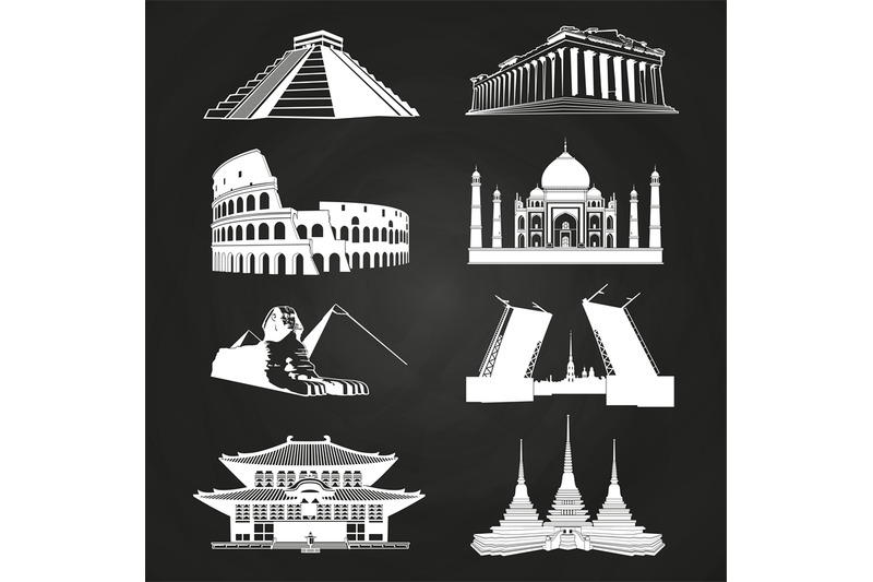 white-vector-silhouettes-famous-landmarks