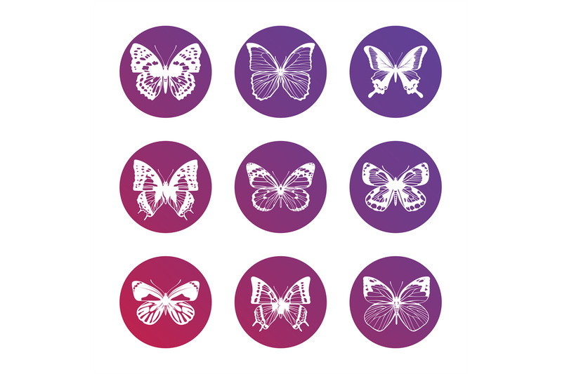 bright-icons-with-white-butterflies-silhouettes