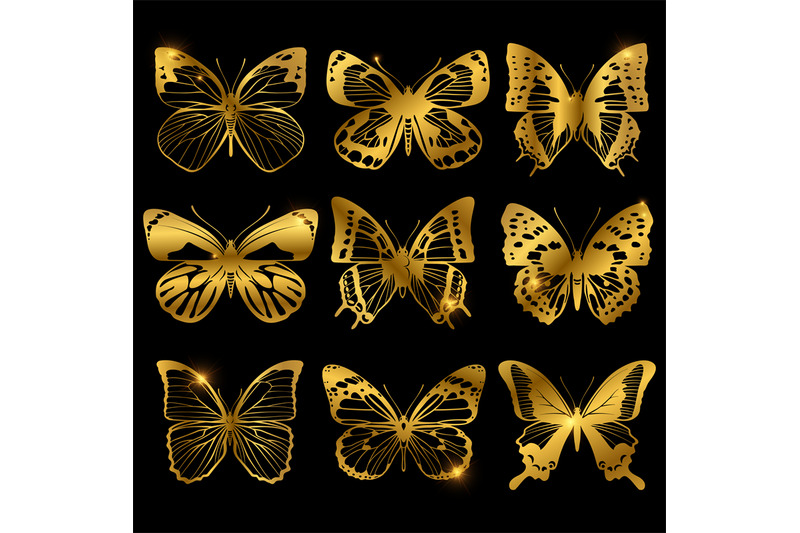 shiny-golden-butterflies-with-light-effect