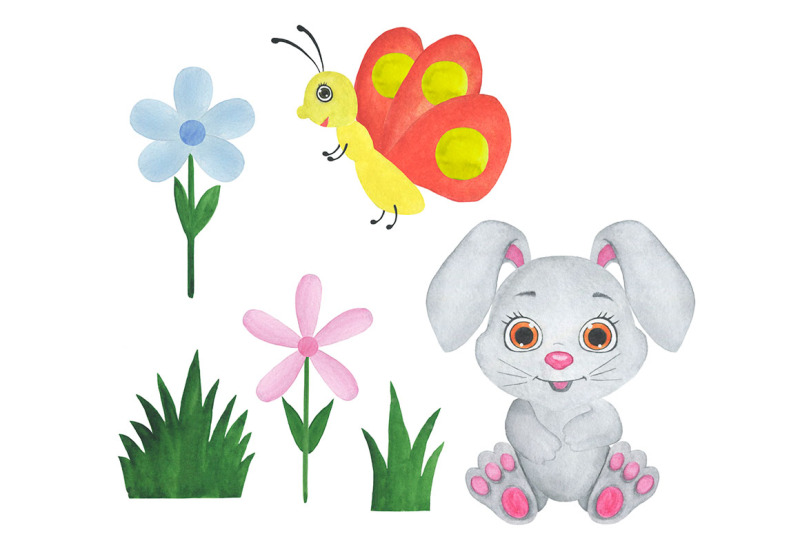 animals-watercolor-childish-illustration