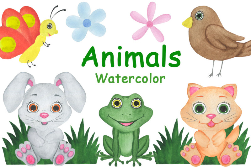 animals-watercolor-childish-illustration