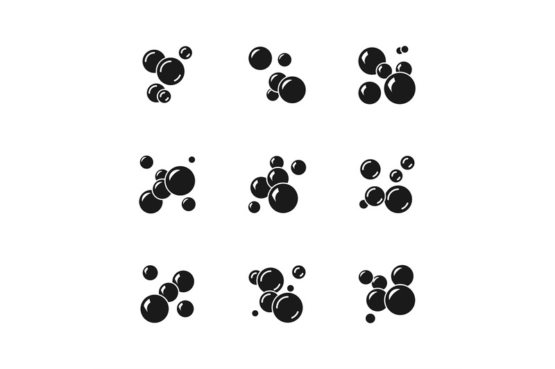 soap-bubble-vector-black-icons-isolated