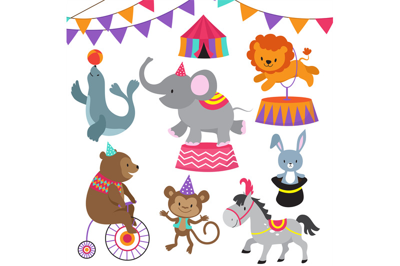 circus-child-show-cartoon-animals-vector-set