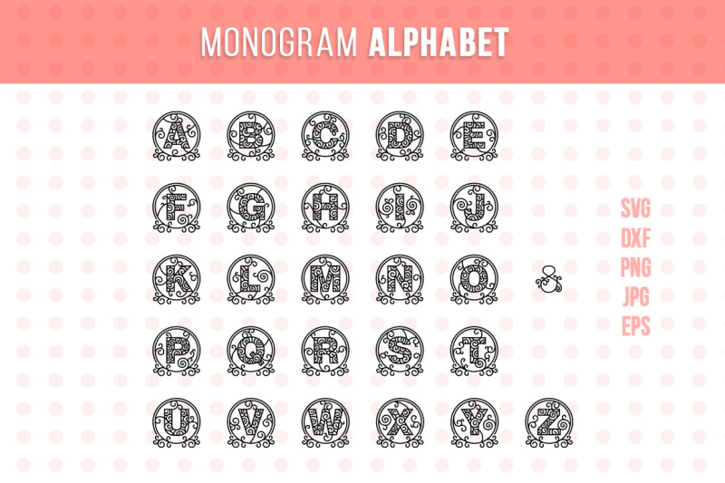 round-monogram-alphabet