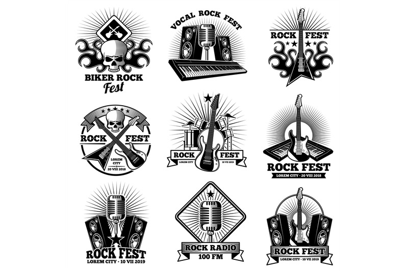 retro-rock-n-roll-band-labels-grunge-rocks-party-festival-vector-labe