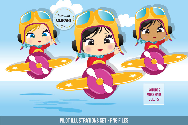 little-pilot-graphics-pilot-girl-illustrations