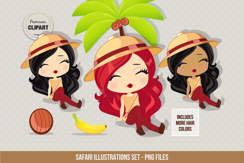 travel-clipart-safari-girl-illustrations