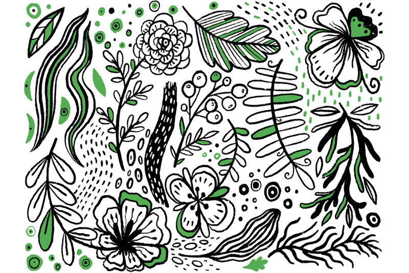 hand-drawn-flower-set