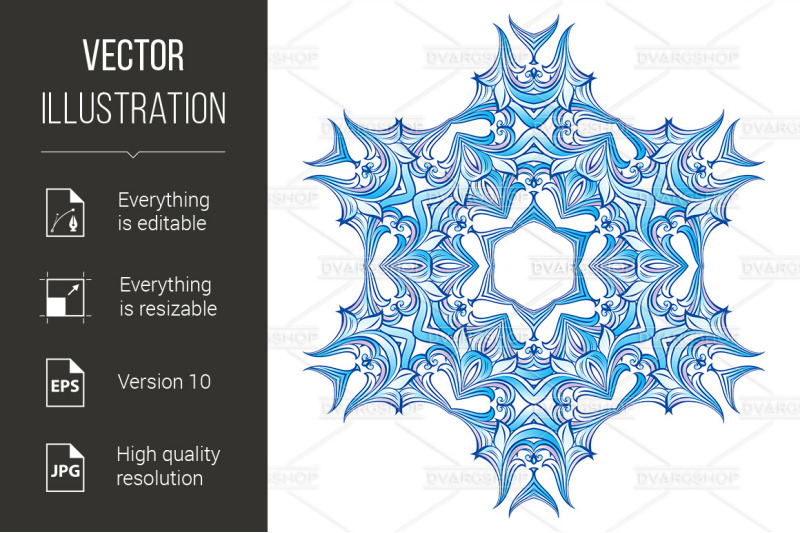 blue-snowflake-design