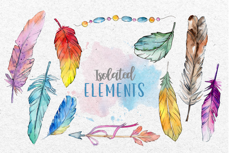 arrows-and-feathers-watercolor-png
