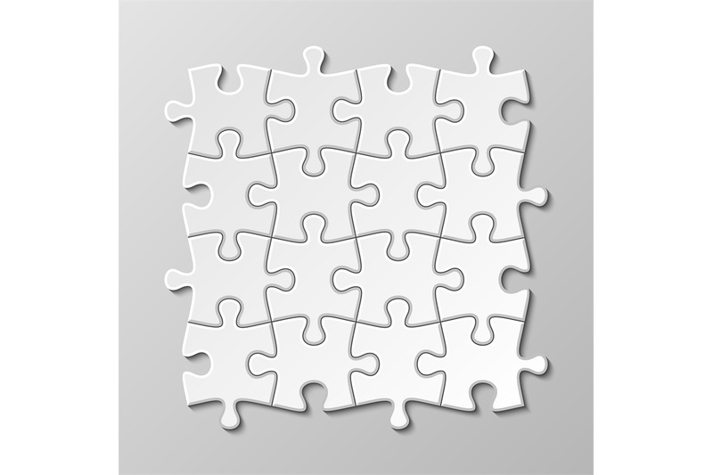 white-blank-puzzle-piece-vector-set