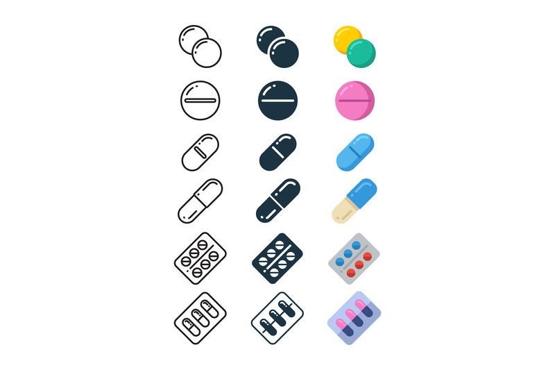 line-and-silhouette-icons-of-illegal-drug-tablets