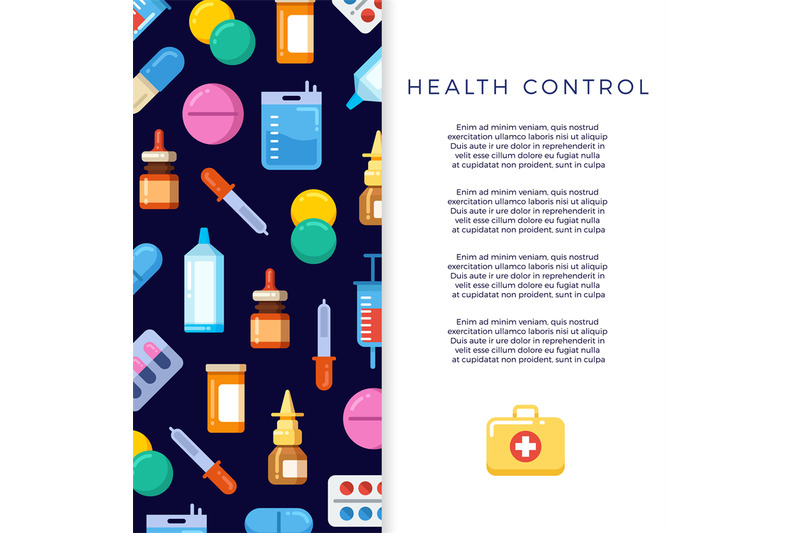 medicine-banner-design-with-bright-flat-icons