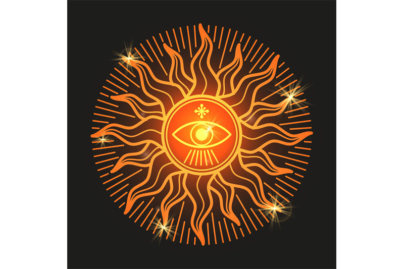 esoteric-mystery-shiny-sun-sign-on-black-background