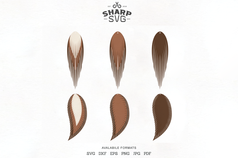 Download Feather Earring SVG - Stacked Leather Earrings SVG By ...