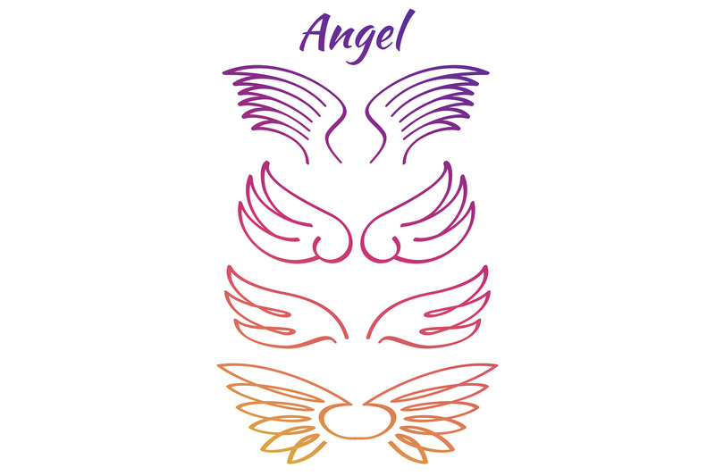 colorful-elegant-angel-flying-wings-collection