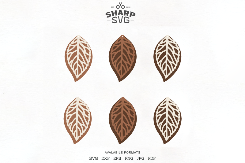 leaf-stacked-earrings-svg-leather-earrings-cutting-templates