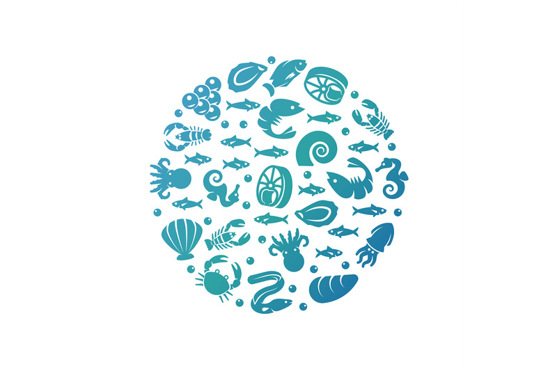 ocean-life-colorful-round-concept-sea-food-emblem-design