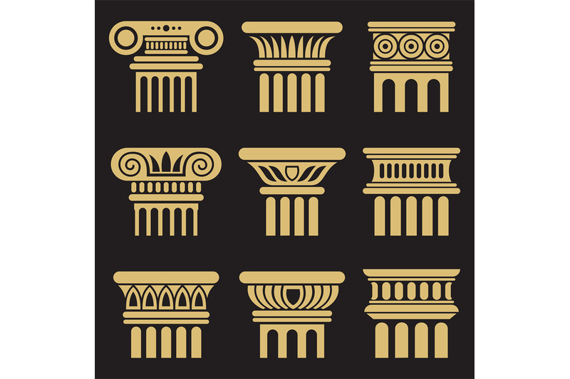 set-of-ancient-architecture-column-icons