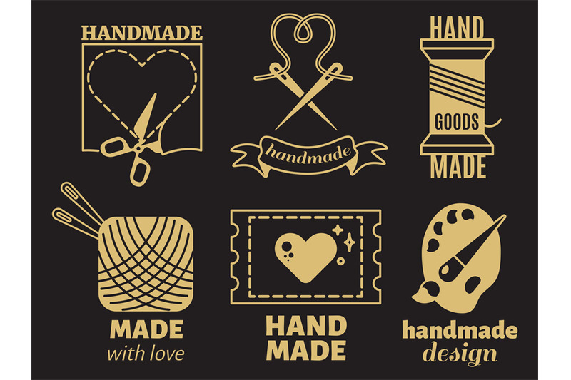 vintage-hipster-handiwork-handmade-vector-badges-labels-logos-on-b