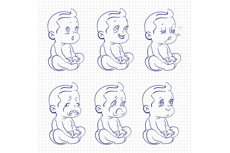 baby-sketch-ballpoint-pen