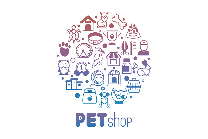 pet-store-or-shop-round-banner