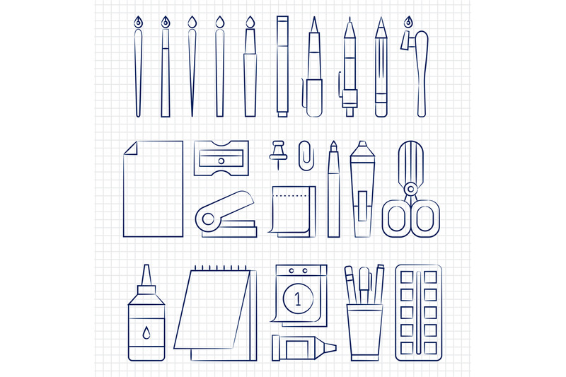 pen-drawing-office-stationery-linear-icons