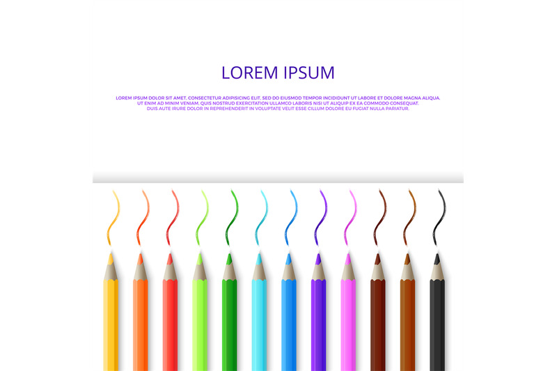 elegance-color-pencils-banner-or-background-design