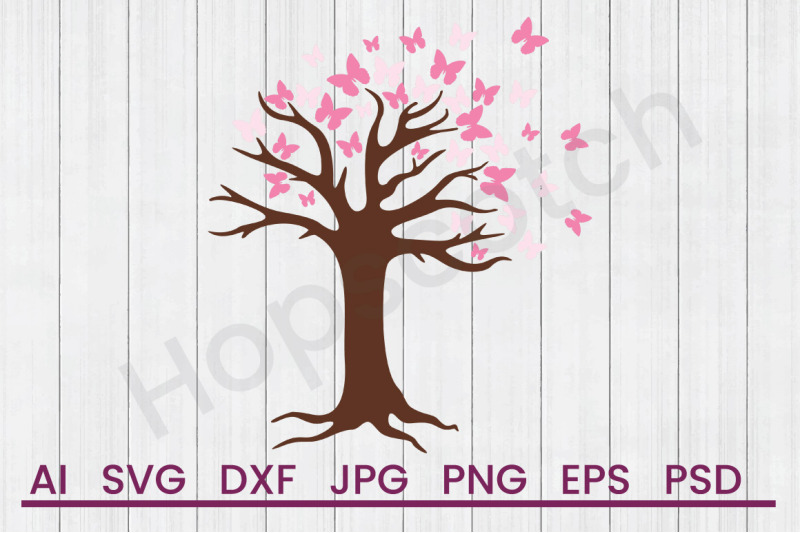 butterfly-hope-tree-svg-file-dxf-file