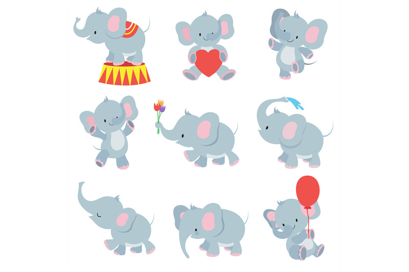 funny-cartoon-baby-elephants-vector-collection-for-kids-stickers