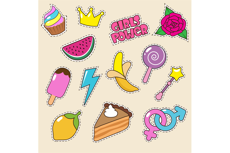 ice-cream-princess-crown-and-candy-lollipop-stickers-vector-girl-fas