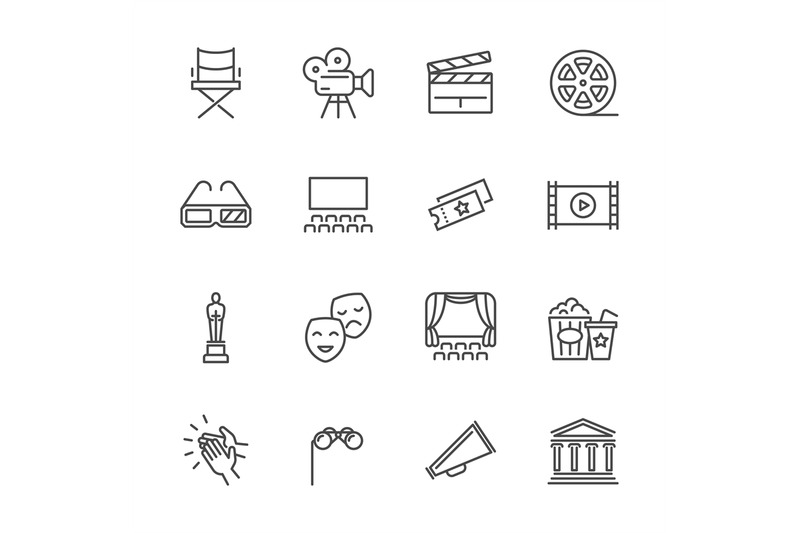 entertainment-and-performance-line-vector-icons-theater-and-cinema-ou