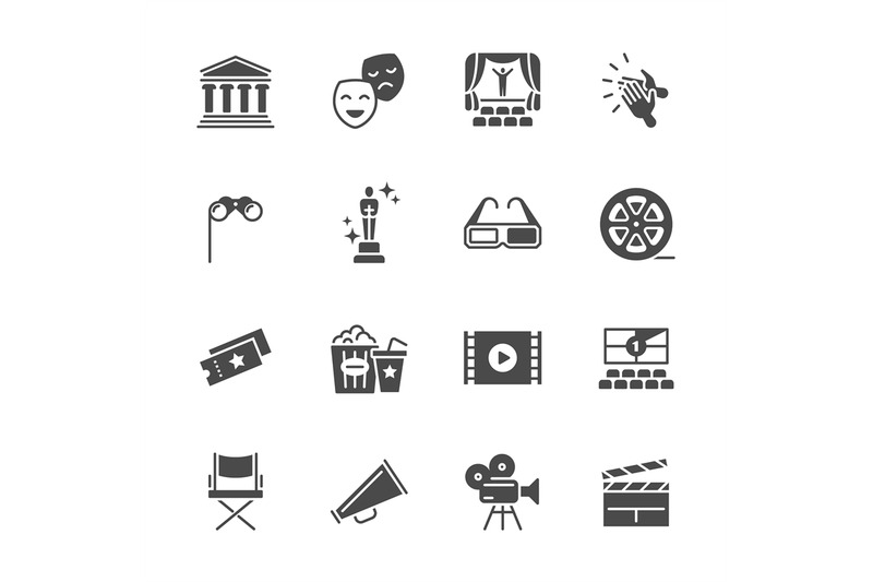 hollywood-movie-theater-performance-and-entertainment-vector-icons