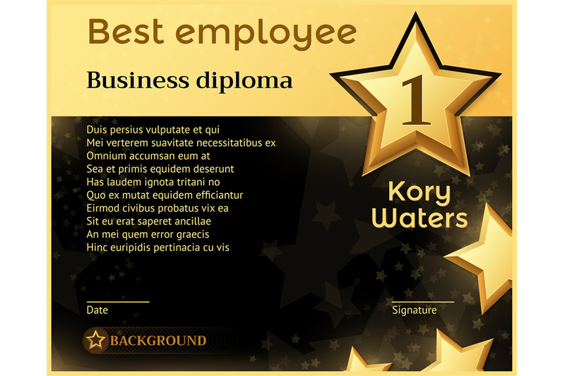 best-monthly-employee-business-diploma-recognition-award-vector-templa