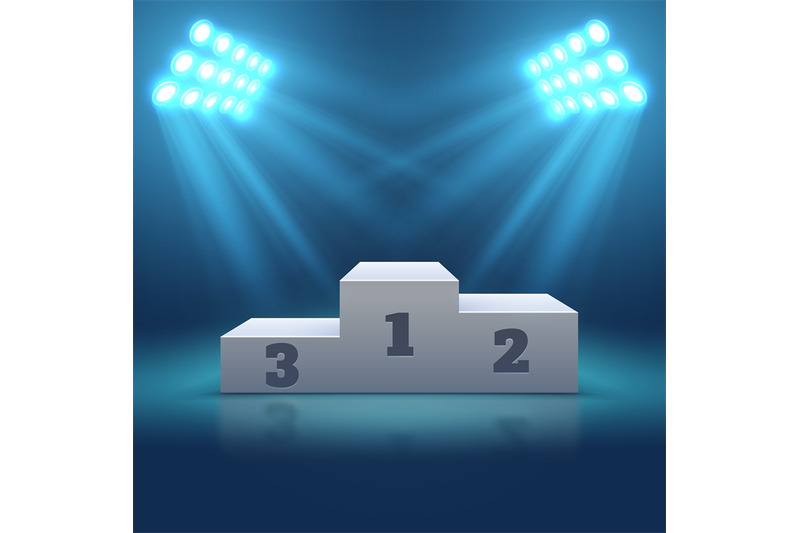 sports-winner-empty-podium-illuminated-by-searchlights-vector-illustra