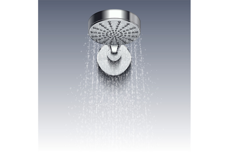 shower-metal-head-with-trickles-of-water-vector-illustration-isolated