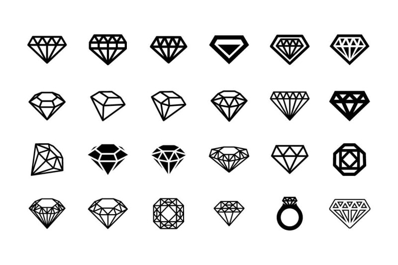 24-diamonds-icon-set