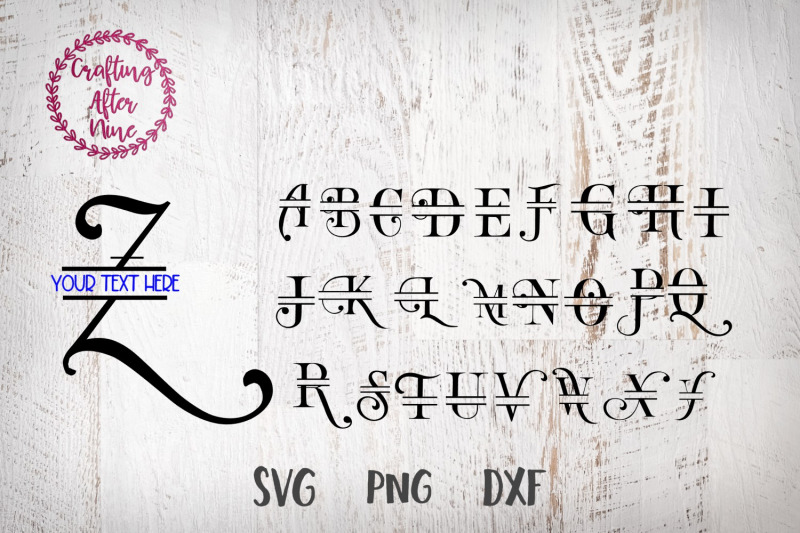 split-letter-alphabet-font