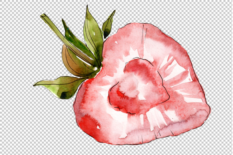 strawberry-red-watercolor-png