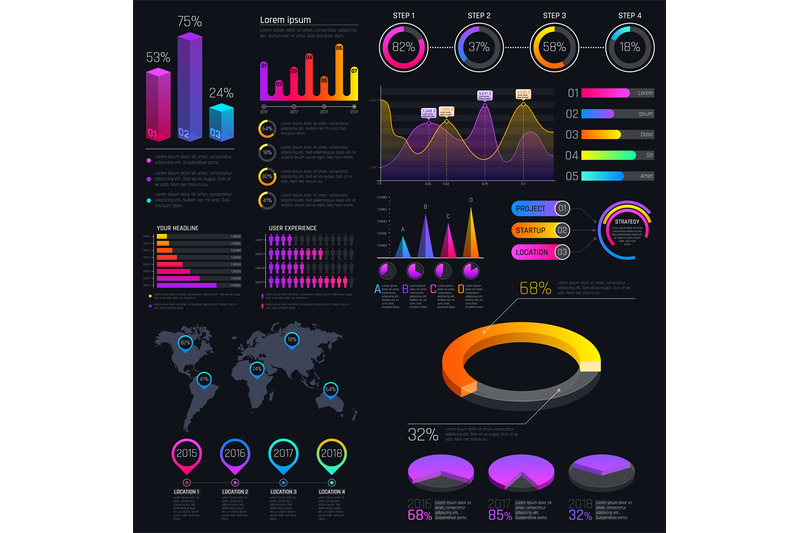 modern-modern-infographic-vector-template-with-statistics-graphs-and-f