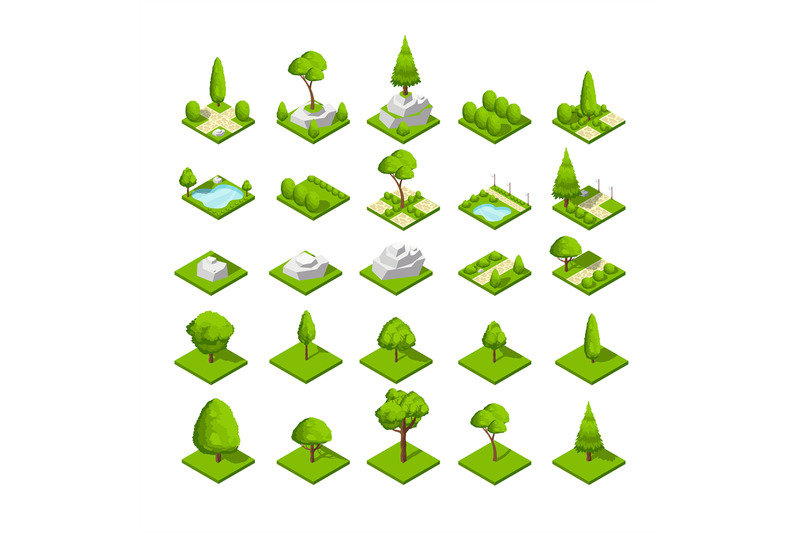 isometric-3d-nature-elements-forest-and-city-park-trees-and-plants-v