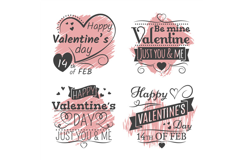 valentines-day-banners-on-grunge-colorful-back