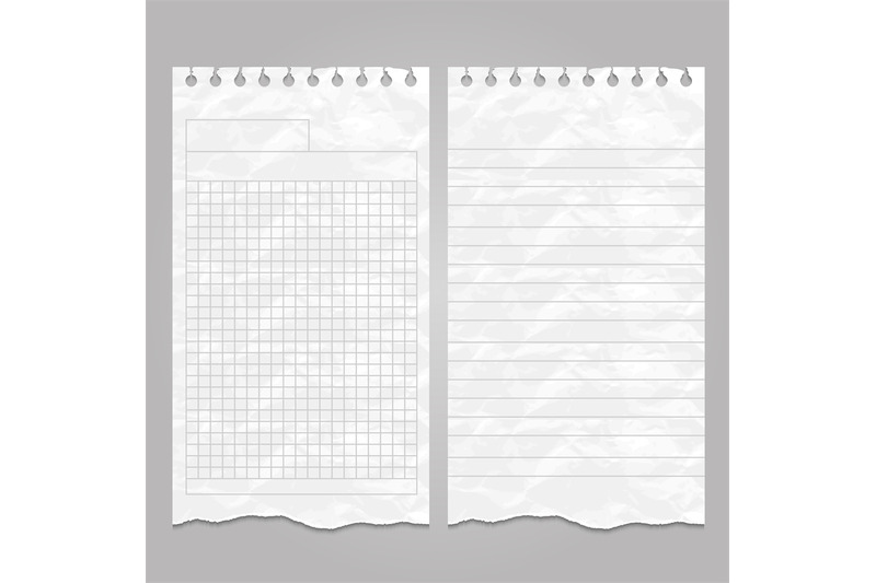 wrinkled-ripped-lined-page-templates-for-notes-or-memo