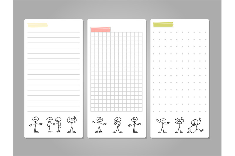 pages-for-notes-tags-cards-with-cute-line-figures