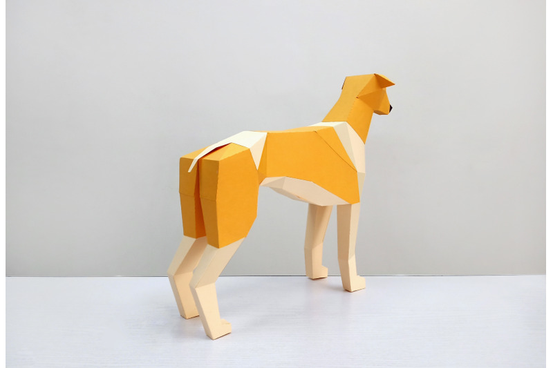 diy-greyhound-dog-3d-papercraft